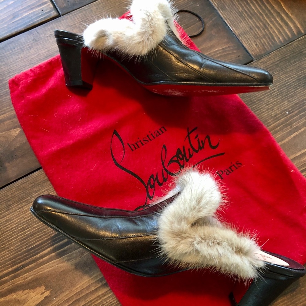 Christian Louboutin Leather Mules